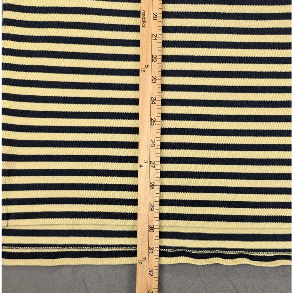 Polo Ralph Lauren Polo Shirt Mens XL Yellow Blue Striped VTG Crown Patch